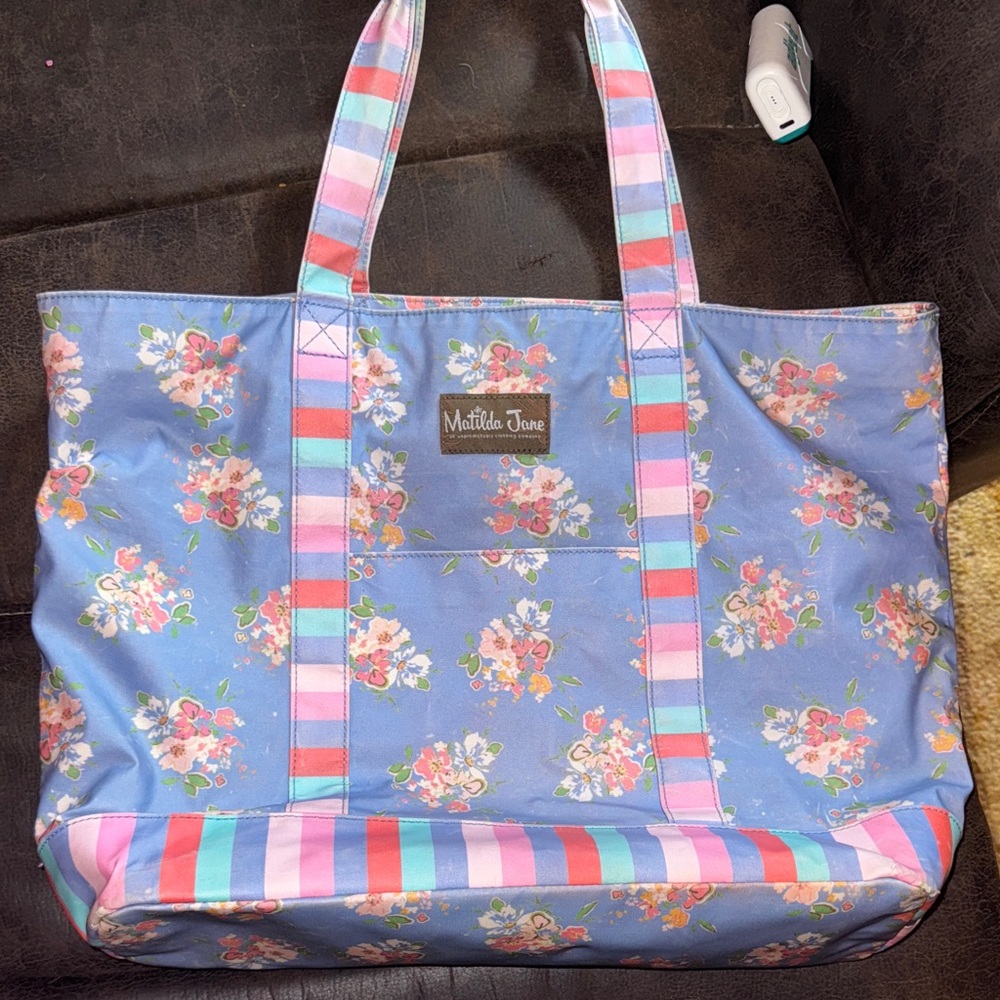 Matilda Jane Blue and Pink Floral Tote